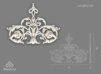 Резная накладка из полиуретана NPU-157 500 × 379 × 21